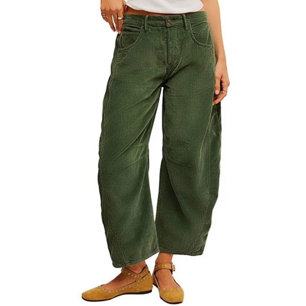 New With Tags Free People Good Luck Corduroy Barrel Jeans